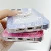 Прозрачный чехол для iPhone 16 в форме сердца со стразами и блестками, Совместим с моделями 11-15