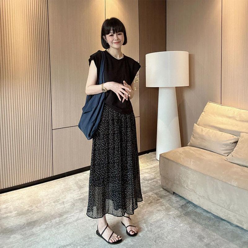 Шифоновые кюлоты в горошек для женской летней моды элегантные брюки