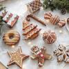 Cross-border Christmas Decorations: Adhesive Powder Snowflakes, Stars & Tree Ornaments