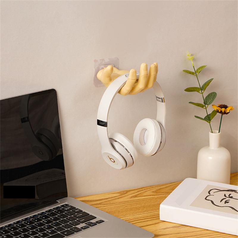 Wall Hook Practical Trace-less Resin Hand Shape Hook Key/pack /headphone Storage Hanger Livingroom Bathroom Supplies