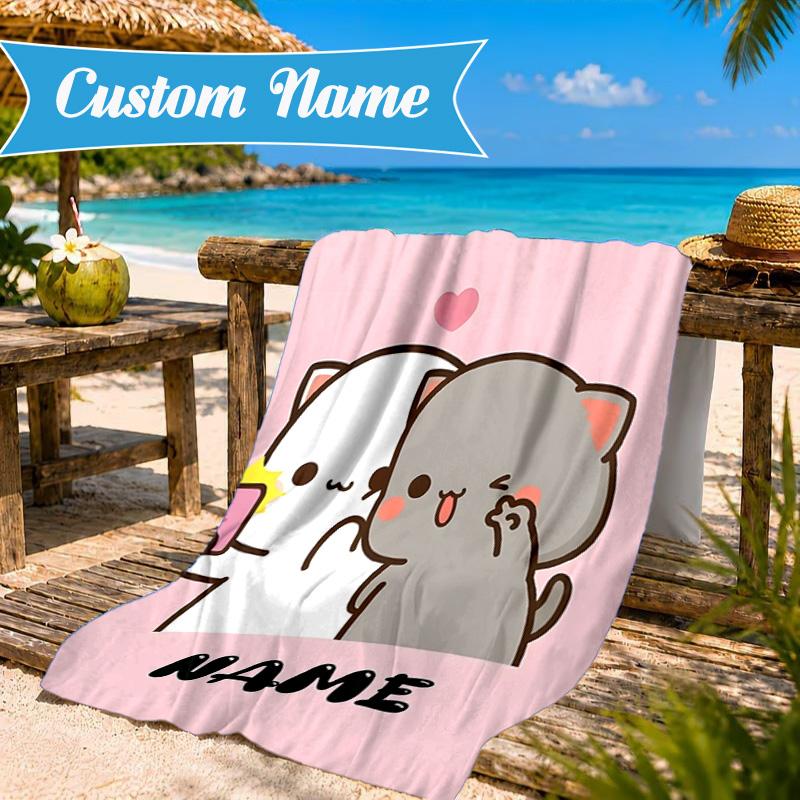 Custom Name Beach Towel Bobo Dudu Microfiber Beach Towel, Lightweight for Summer Travel, Swimming Pool Fan Birthday Gift