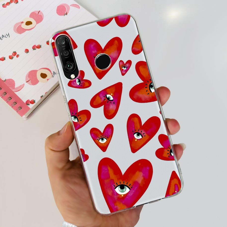 For Huawei P30 Lite Case 2020 Fashion Flower Bumper Soft Silicone Clear Cover For Huawei P30 Lite Pro Fundas P 30 P30Lite Hoesje