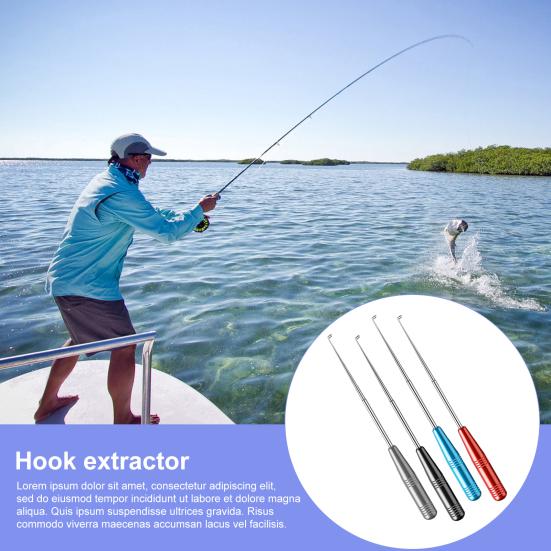 Stainless Steel Fish Hook Remover Quick Fishhook Detacher Security Extractor Disconnect Removal Tools Descending Device Fishing Accessories