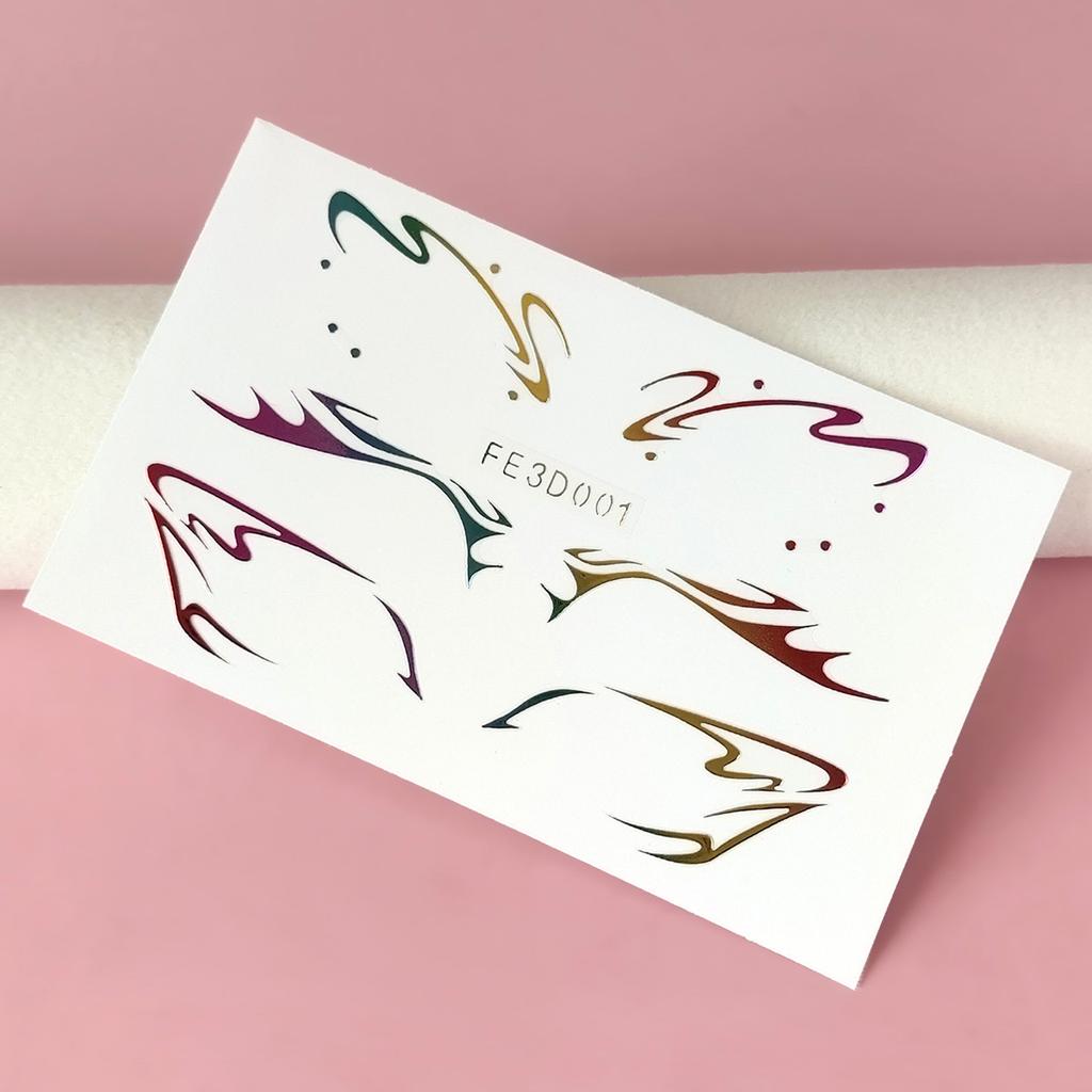 Лазерная подводка для глаз, 3D трехмерная рельефная наклейка-бабочка для макияжа глаз, сценическая наклейка-татуировка