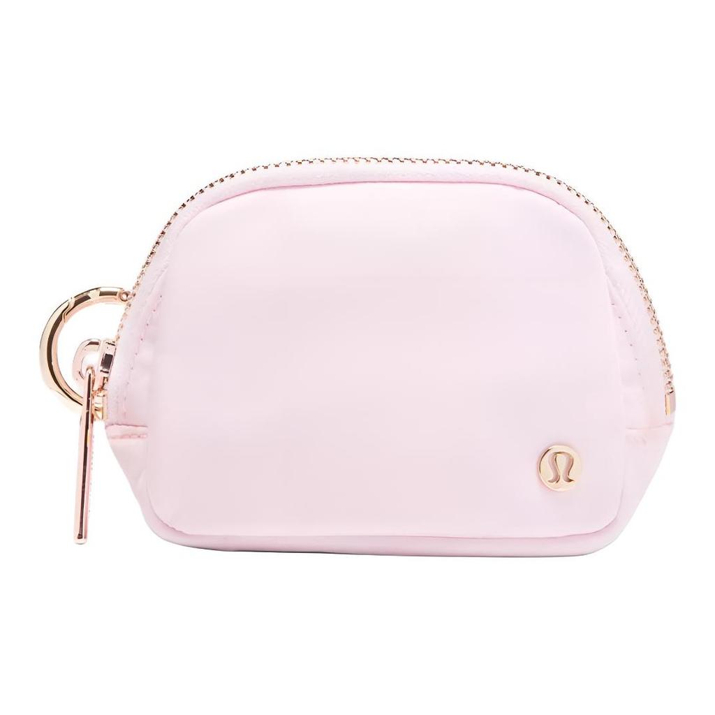 Lululemon Everywhere Fashion Versatile Brand Logo Nylon Wallet Unisex Wallet Happy-Pink Gold LU9C17S-072478