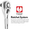 3PCS Quick-Release Reversible Head 72-Tooth 1/4 3/8 1/2 Inch Drive Stubby Ratchet Set Full Polished Mini Small Ratchet Head