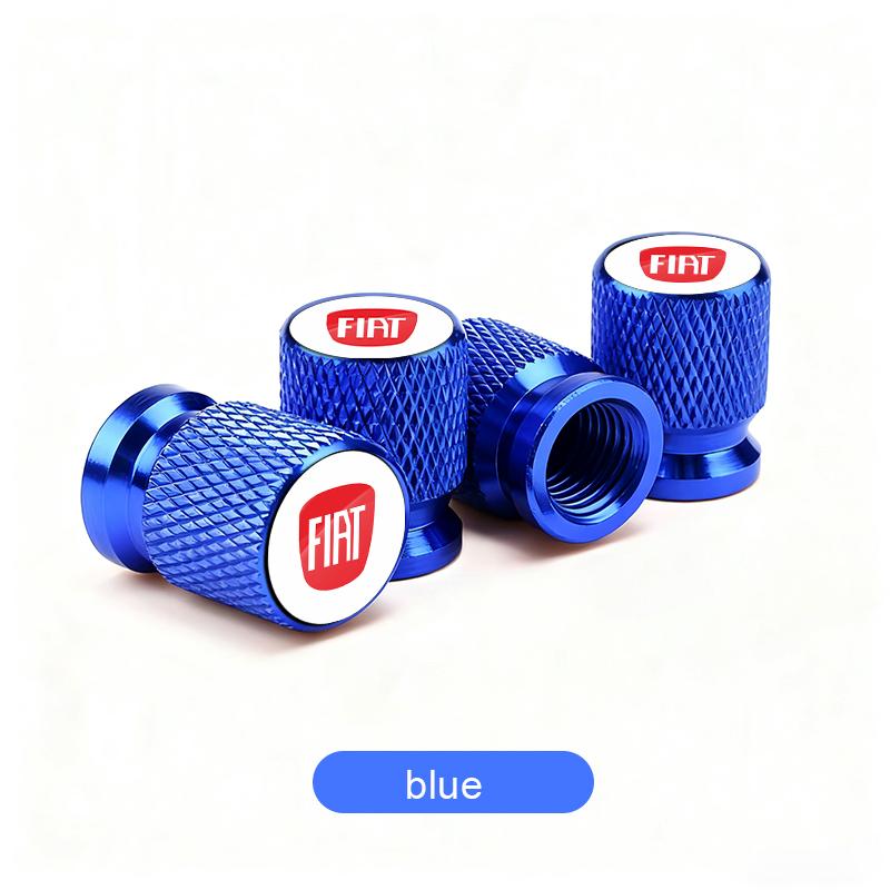 Car Wheel Tire Valve Caps Air Stem Covers Accessories For Abarth FIAT Punto 500 Tipo Stilo Palio Bravo Doblo Panda Ducato