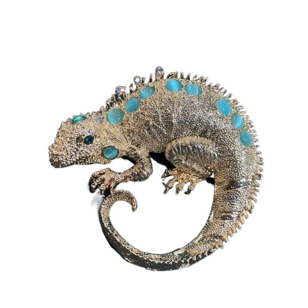 Брошь в виде животного Ящерица Брошь со стразами Сияющие ювелирные изделия Аксессуары Милая мода Подарок в виде животного