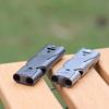 150 дБ Двухтрубный Высокочастотный Высокодецибельный Свисток для Выживания, Уличный Спасательный Стальной Металлический Аксессуар для Выживания, Инструмент для Пешего Туризма, Путешествий