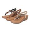 Women's Travel Wedge Heel Sandals, Open Toe, European & American Ethnic Style 589