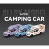 1/32 Пикап Chevrolet Silverado RV Автомобили для отдыха Модель автомобиля Литой автодом Кемпер Фургон Модель Туристического автомобиля Звук Свет Детская игрушка Подарок
