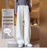 Women's 2025 Yellow Slimming Sweatpants - New Fashionable Casual Straight-Leg Wide-Leg Pants for Dance & Sports.