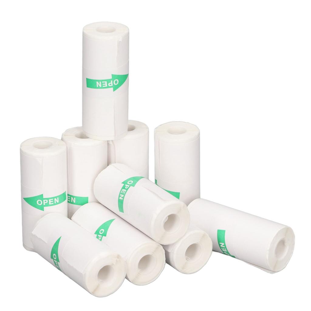 10 Roll Thermal Printer Paper Portable Thermal Self Adhesive Mini Printing Paper for Label Wrong Que