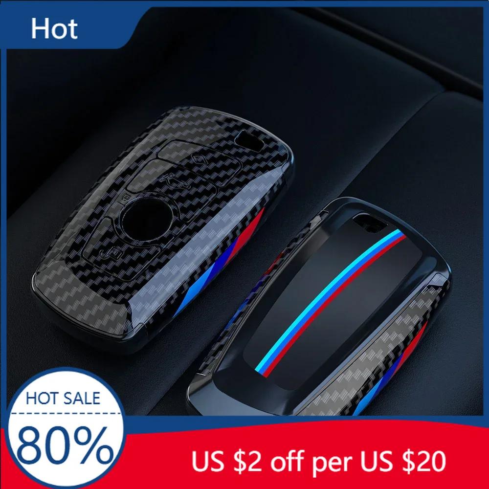2025 M Carbon Fibre Car Key Case Fob Cover Shell For BMW F30 F20 F10 F18 F22 F01 X3 X4 F06 F02 M3 M5 Auto Styling Keychain Acc