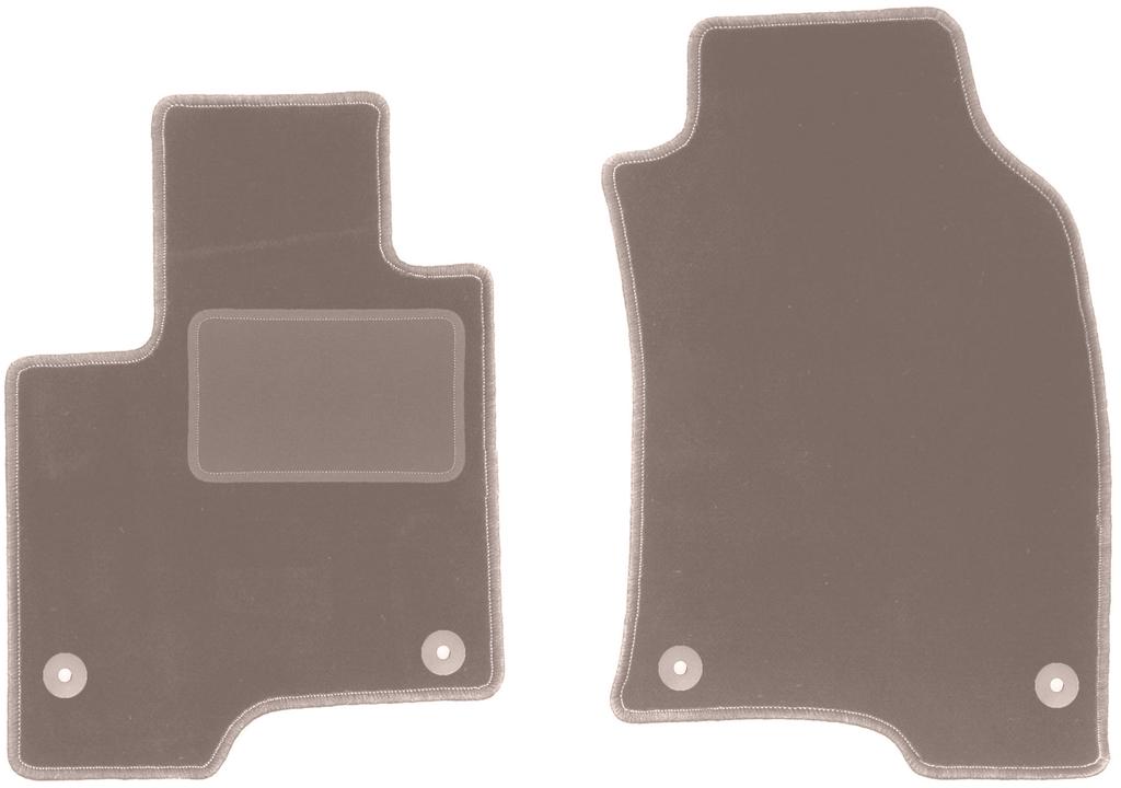 Beige front floor mats for: Fiat Panda III hatchback (2012-)