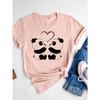 Watercolor Love Heart Sweet Fashion Short Sleeve Print T Shirt Tee Basic Clothing Summer Top Graphic T-shirt Women Clothes