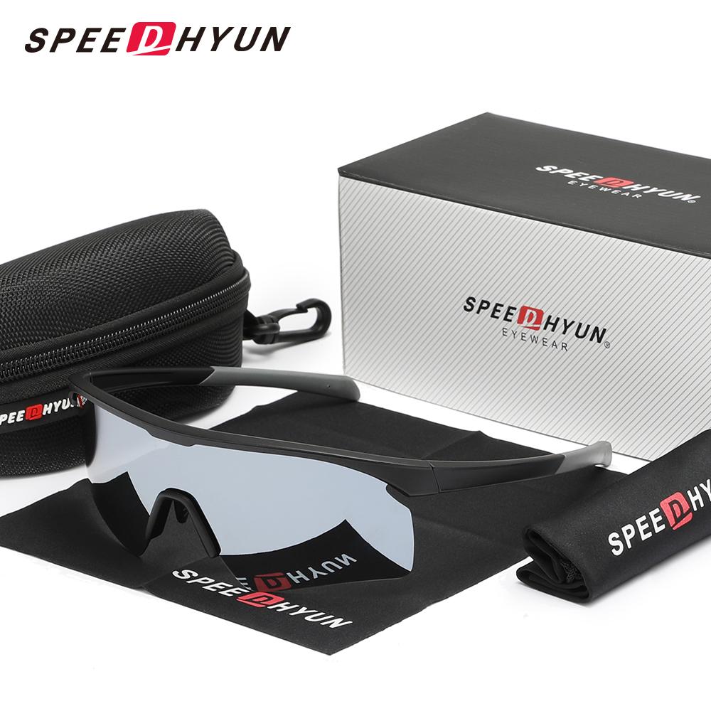 SPEEDHYUN полуоправа для велоспорта, мужские и женские солнцезащитные очки для велоспорта, спортивные очки для горного спорта, поляризованные, UV400, антибликовые очки