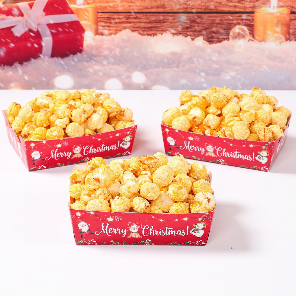 Рождественский бумажный поднос для еды Украшение С Рождеством для дома 2025 Навидад Натал Паллета для закусок и конфет Рождественское украшение Новый год 2026