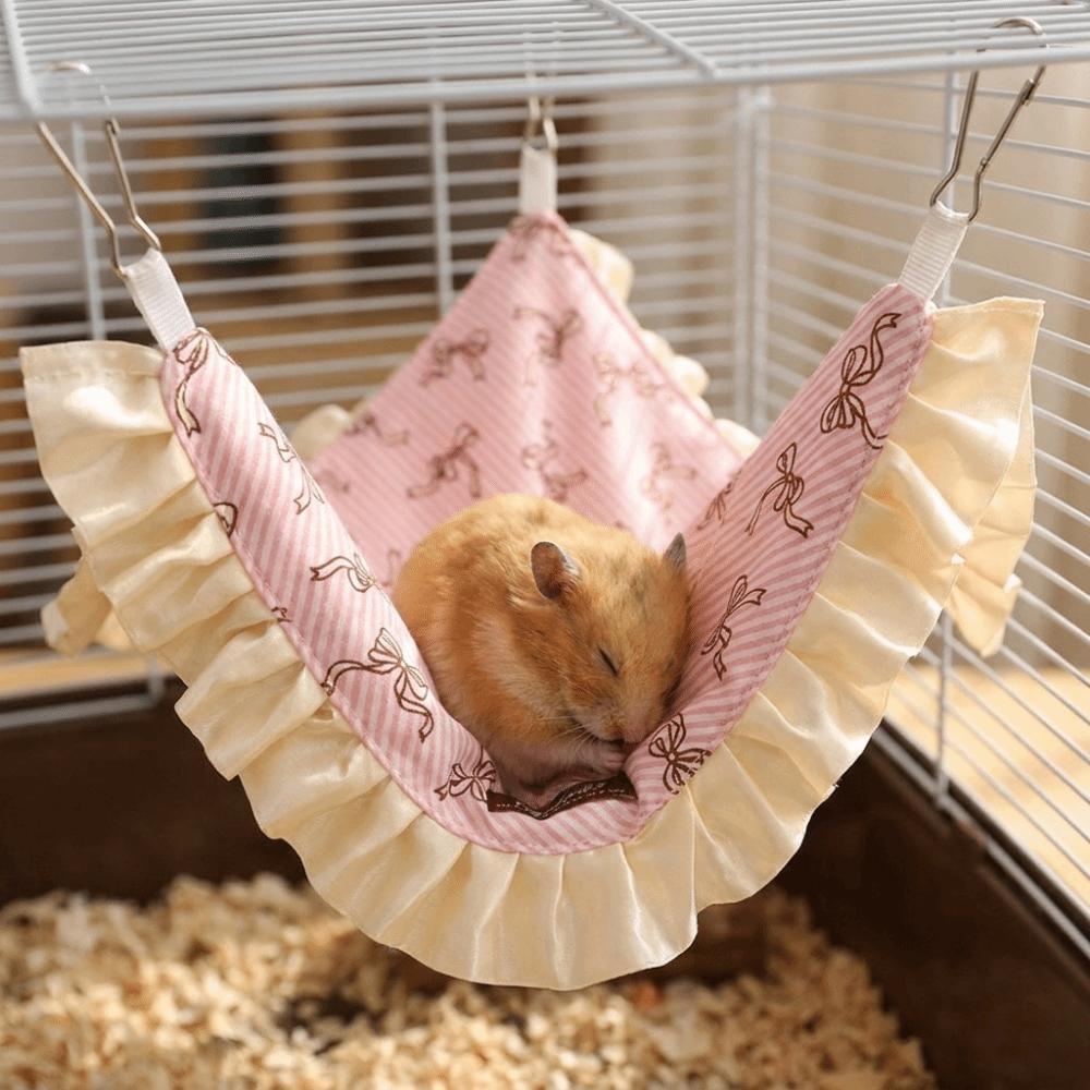 Compact PET Hammock Metal Corner Bed Breathable Small Pet Hammock For Pet Hamster