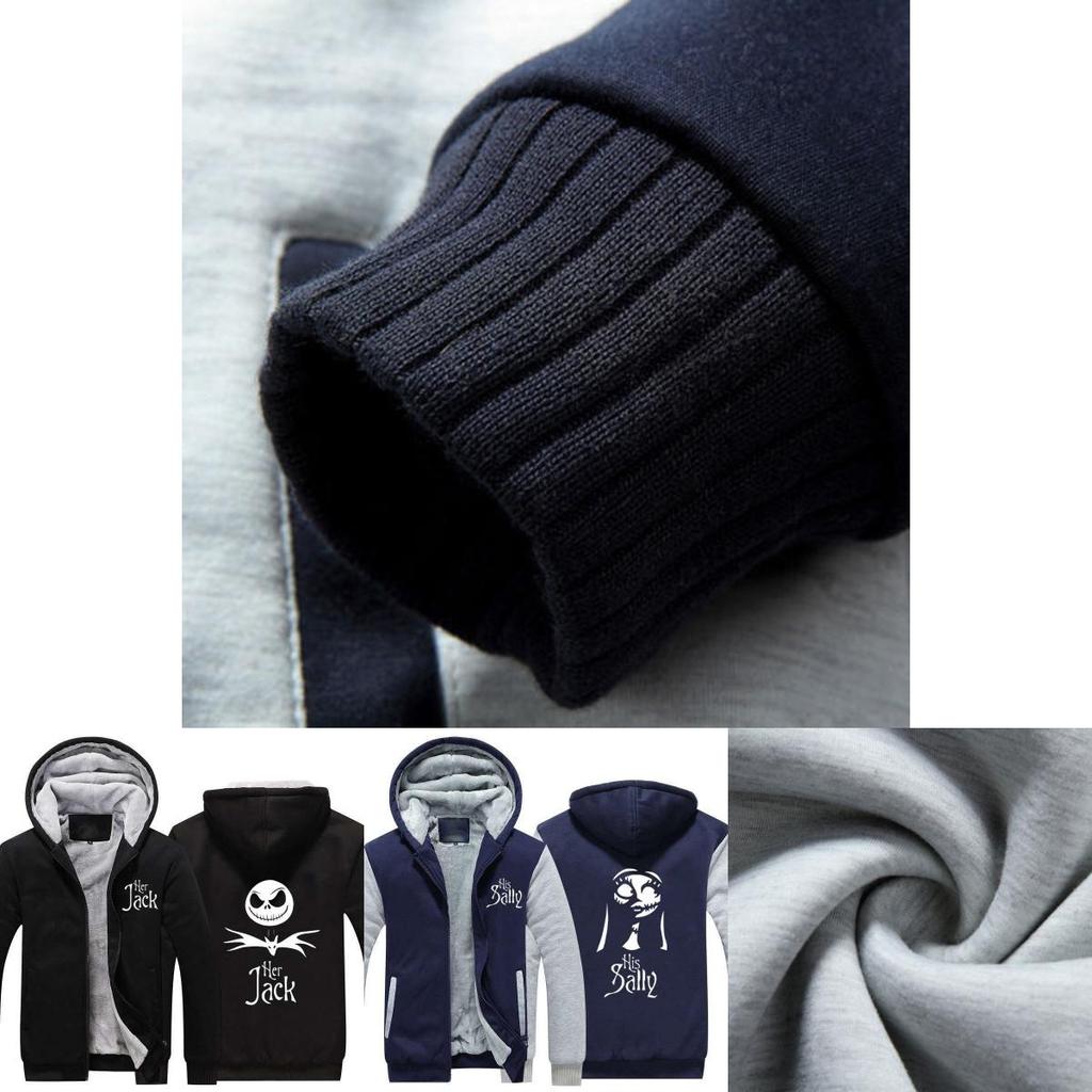 Премиальное качество Кошмар перед Рождеством Салли Джек Утепленное худи Толстовка Пальто для максимального комфорта