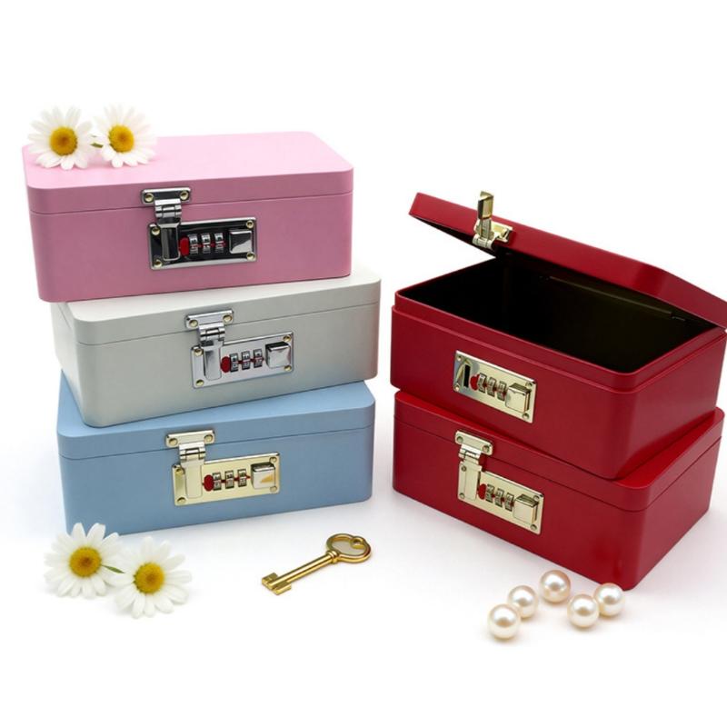 Iron Password Lock Coin Bank Retro Piggy Bank Metal Money Box with Lock for Children Students Secure Financial Gift for Home Decor