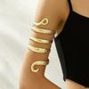 Personality Exaggerated Serpentine Open Arm Ring Punk Hip Hop Style Retro Hollow Women's Arm Ring Daily Party