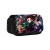 Двухслойная пенал-косметичка Kimetsu No Yaiba 22 см / 8,7 дюйма Школьная пенал-сумка для ученика Большое отделение Школьный пенал Подарок для школьника