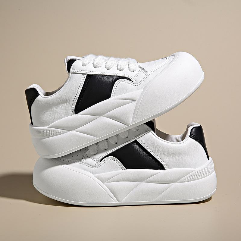 Весенние новые студенческие туфли Ins Модные туфли Универсальные туфли на платформе Повседневная обувь Весна и осень