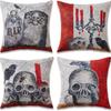 Halloween Pillowcase Happy Halloween Funny Skull Cushion Cover Sofa Living Room Decoration Pillow