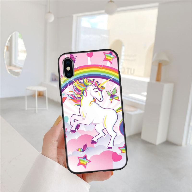 LO22 Cartoon Unicorn Soft Shell Phone Case for Samsung Galaxy Note 10 20 S23 S24 S25 Ultra FE Plus Edge Lite A02S A35 A07 A17