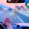 Подвеска на машину Блестящий религиозный крест Автоаксессуары Христианский религиозный орнамент Аксессуары для салона автомобиля Дома Гостиной