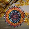 Abstract Psychedelic Wind Spinner - Kinetic Metal Garden Sculpture & Outdoor Hanging Mobile Art, No Battery/Electricity