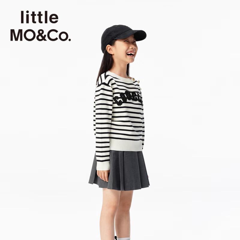 little MO&Co. Unisex Kids Striped Pullover Sweater