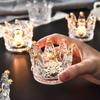 Европейская хрустальная корона, стеклянный подсвечник для чайной свечи, кольцо, ароматический подсвечник, украшение для дома