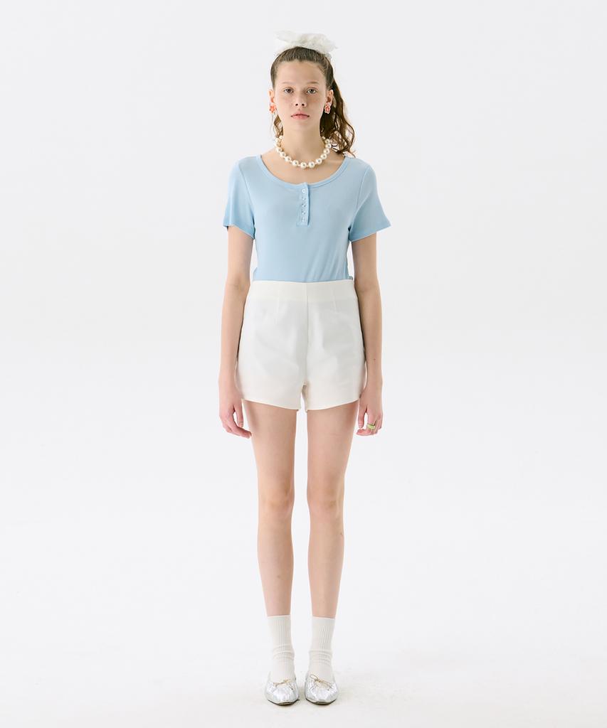 JUNEJUNE SPACE Pattern Shorts_White