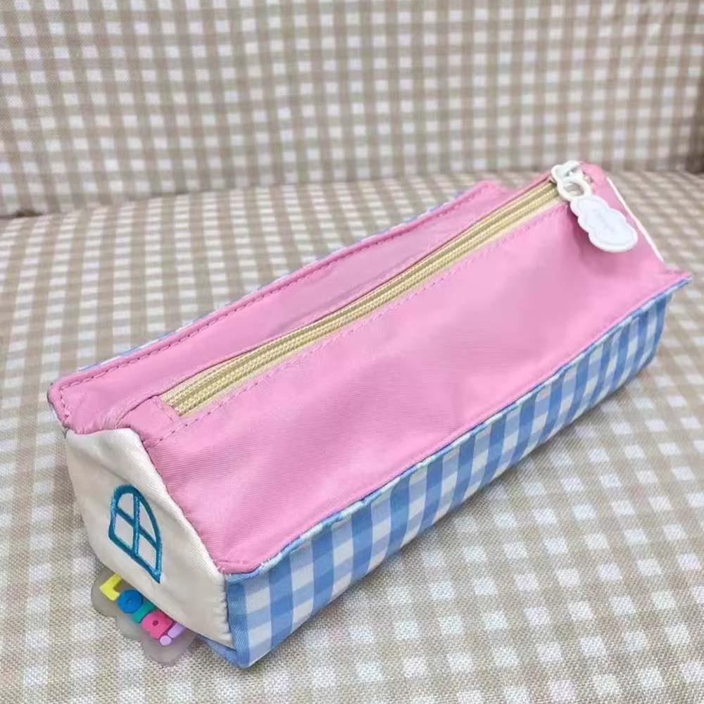 Desktop Storage Korean Style Pencil Case Aesthetic Pencil Pouch Lovely House Stationery Bag Office