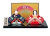 Yakushi Kiln Peach Festival Hina Prince and Seated Hina Doll Doll, Nishikisai, Princess, (Hanamai, Small)