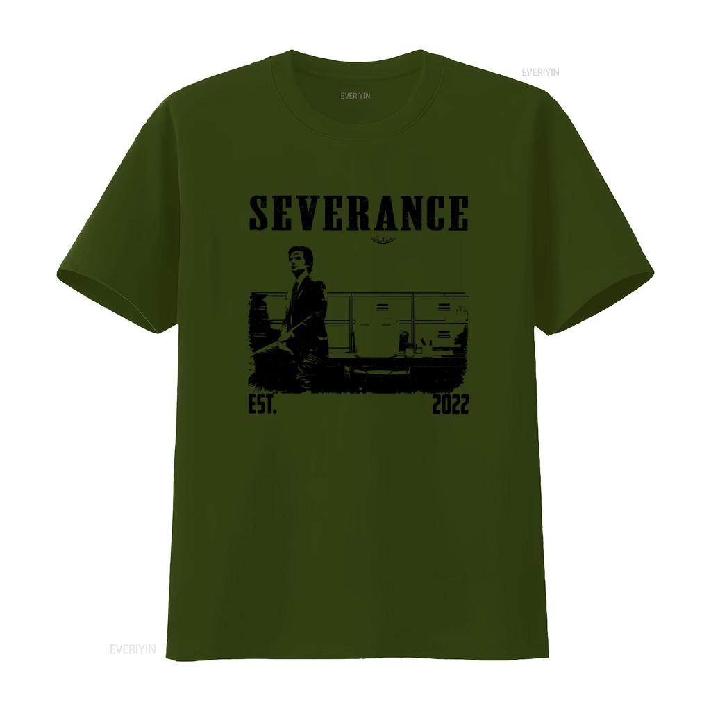 Severance TV Series Vintage Midcentury T Shirt for Men 2022 Est Print Crewneck Casual vintage Washed Comfortable homme