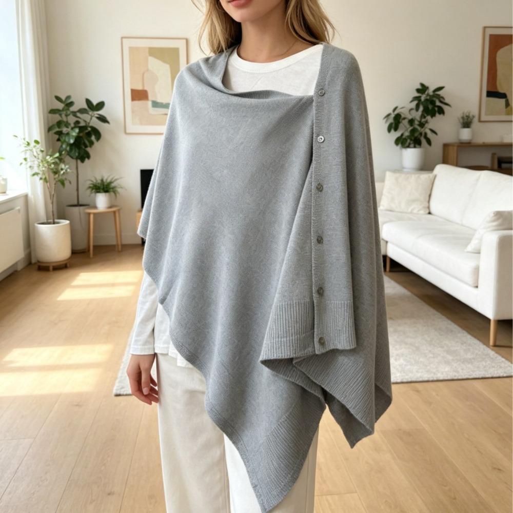 with Button Pashmina Shawl Thick Shoulder Top New Button Shawl Wrap Autumn Winter