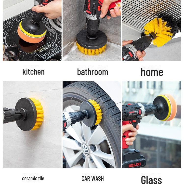 Насадка-щетка для чистки электродрели — многофункциональная бытовая губка для чистки пластика без мертвых углов.