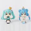 Новый набор из 5 шт./набор Hatsune Miku Q Версия Сидячая поза Каваи Подарок на день рождения Фигурки аниме-девушек Супер милые Уникальные детские игрушки