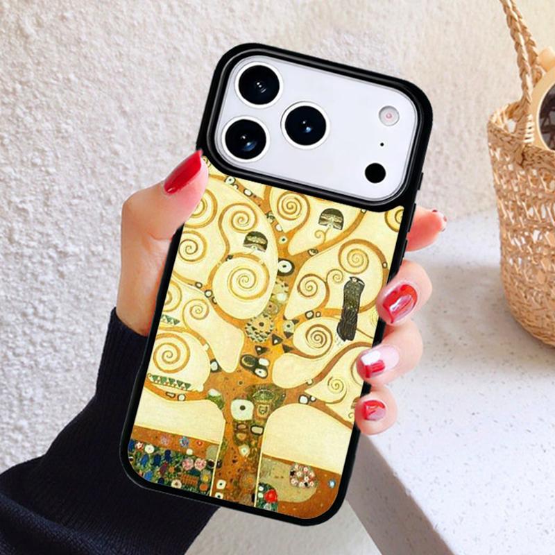 Чехол для телефона 'Поцелуй' Густава Климта Для iPhone 17 Air 16 15 14 13 12 11 Pro Max Plus