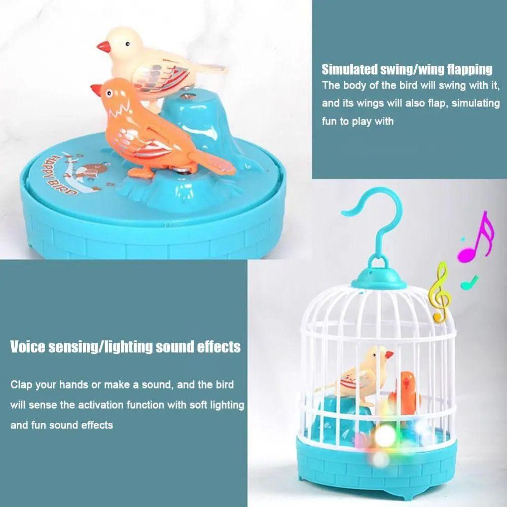Parrot Cage Talking Electric Bird Realistic Voice Simulation Bird Cage  Entertainment