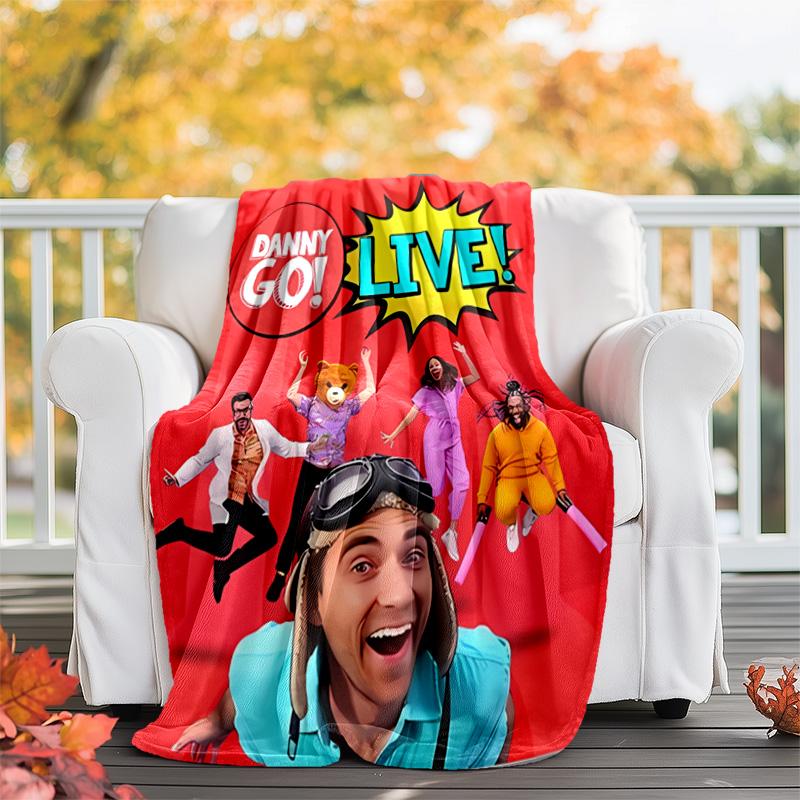 Danny Go printed throw blanket—lightweight,soft,warm;versatile blanket for all seasons—perfect as &air-conditioning throw,nap blanket