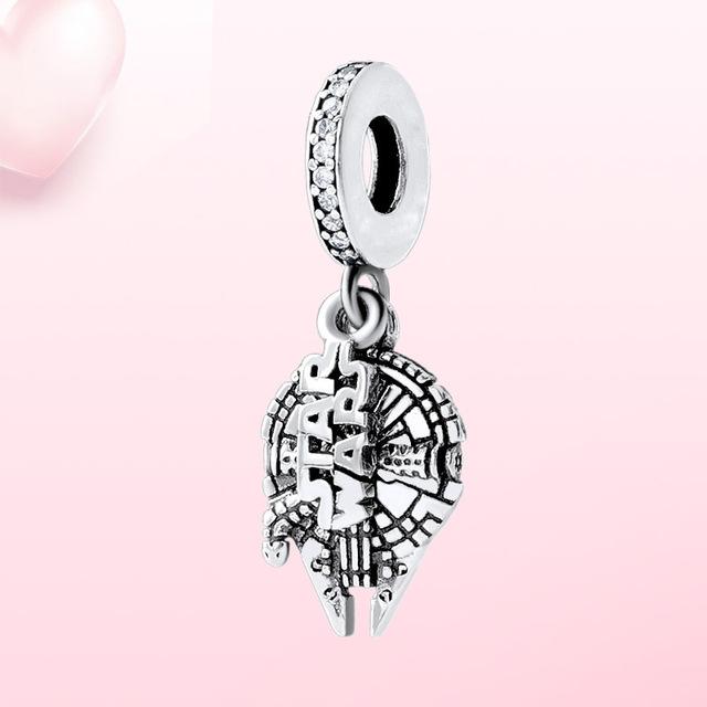 100% стерлингового серебра 925 пробы, подвеска «Тысячелетний сокол», подвеска, подходит для оригинальных модных ювелирных изделий, женский браслет, подарок «сделай сам»