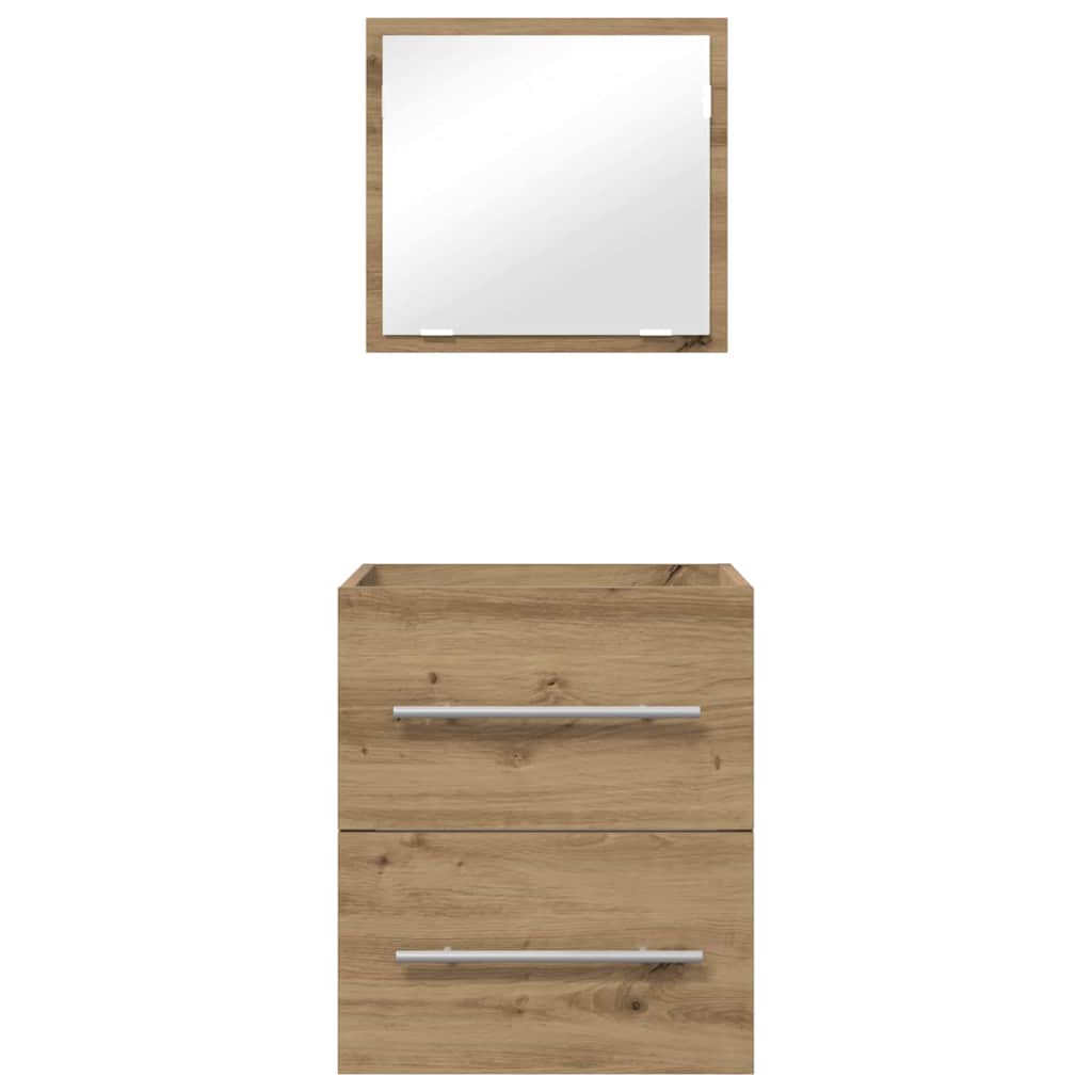 Bathroom Furniture Set with Drawers Brown 41 x 38.5 x 48 cm