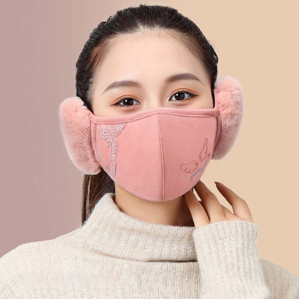 Thermal Earmuffs Mask Simple Windproof Dustproof Earflap Wrap Mask Ear Warmer Earflap Fleece Winter Mask