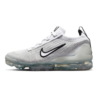 Air VaporMax 2021 Flyknit GS Белые Металлик Серебристый Детские Кроссовки Черные DB1550-100