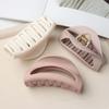 Creative Silicone Shark Clip Korean Style Semilune Shaped Hair Claw Solid Color Shark Clip School