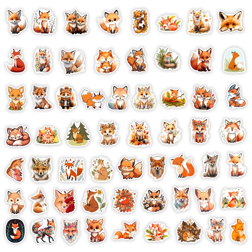 Эстетика Искусство Мультфильм Лиса Firefox Наклейки Животное DIY Подарочные Игрушки Наклейка для Ноутбука Скрапбукинг Телефон Декоративные Бутылки Водонепроницаемые